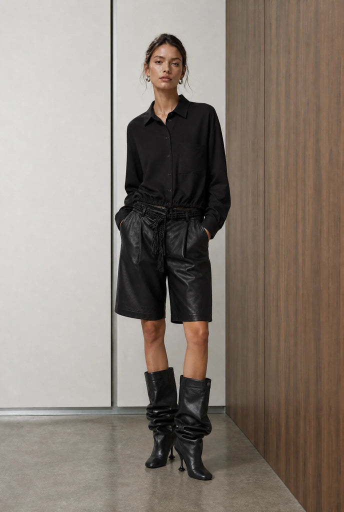 Jane Lushka Carmen Blk Blouse