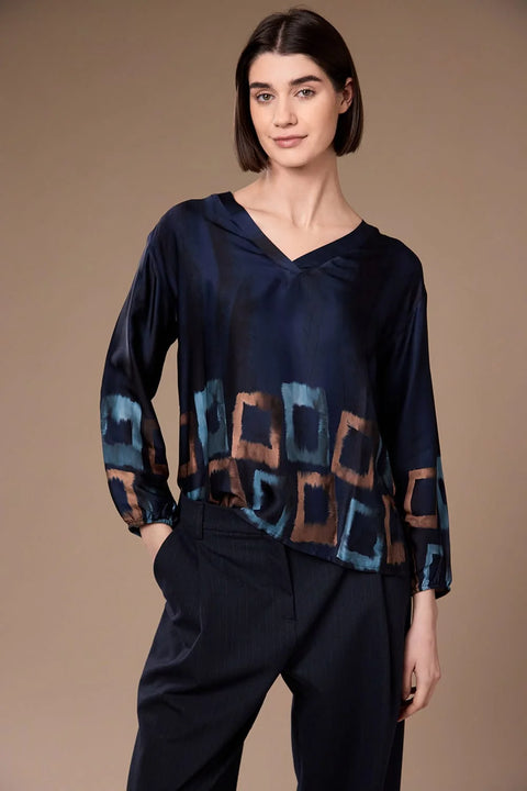 Peruzzi Square Print Top
