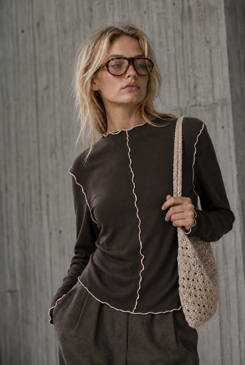 Jane Lushka Brown Janette Top