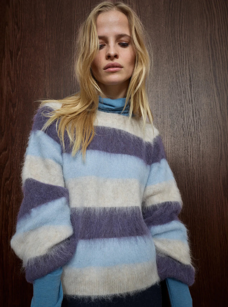 MMSuvi Stripe Knit Sweet Grape