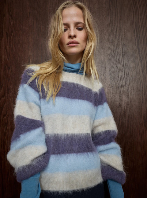 MMSuvi Stripe Knit Sweet Grape