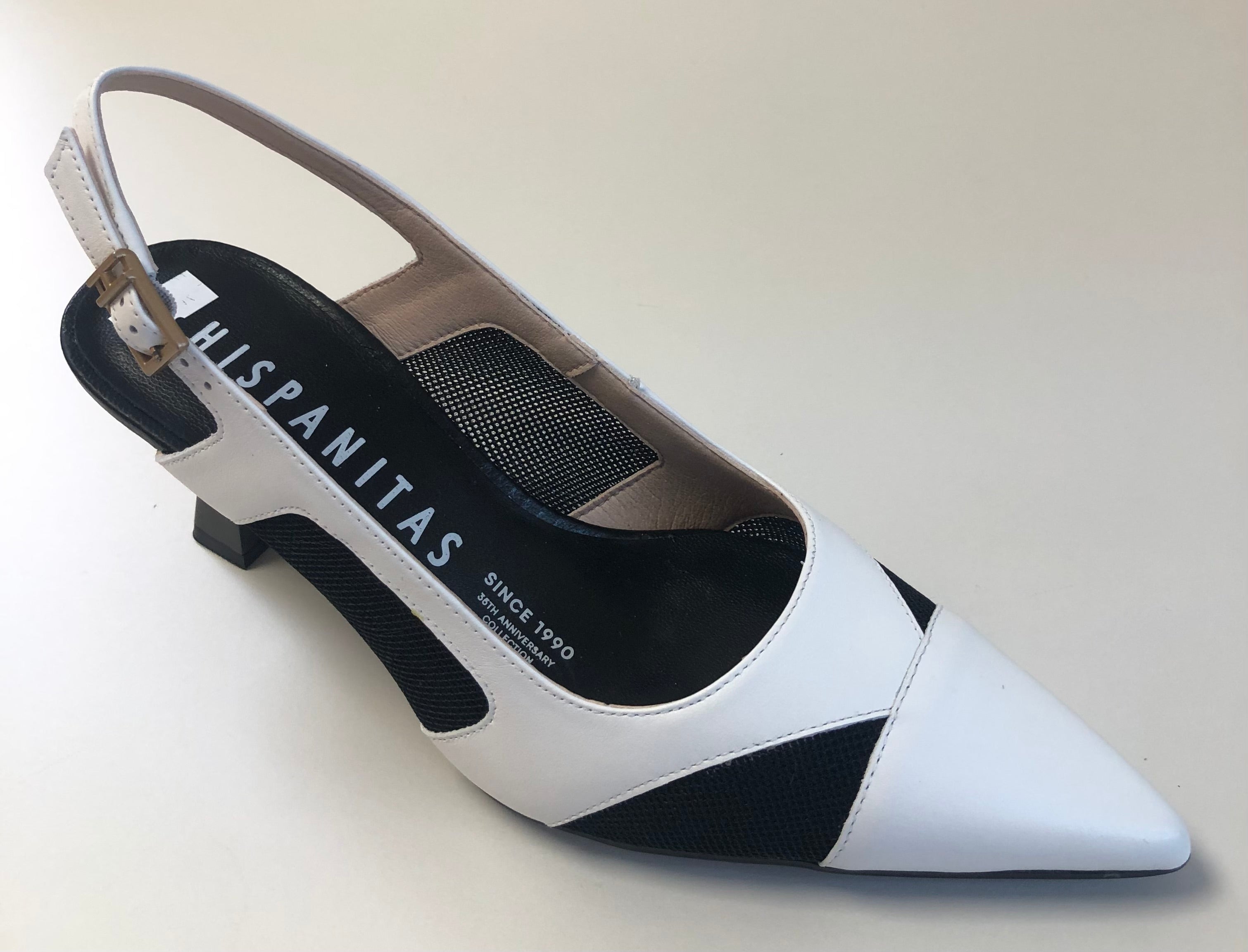 Hispanitas 25016 White/Black Slingback