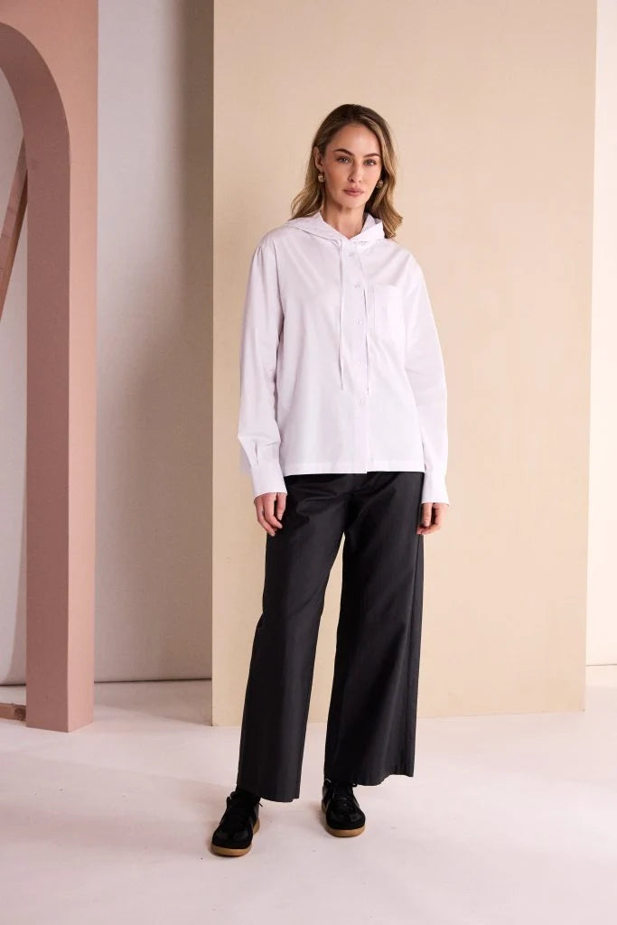 NAW26110 Leatherette Wide Leg Trs