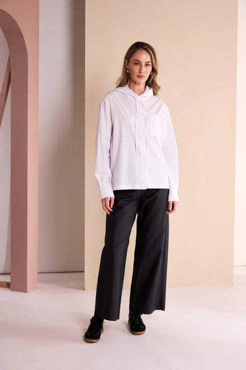 NAW26110 Leatherette Wide Leg Trs