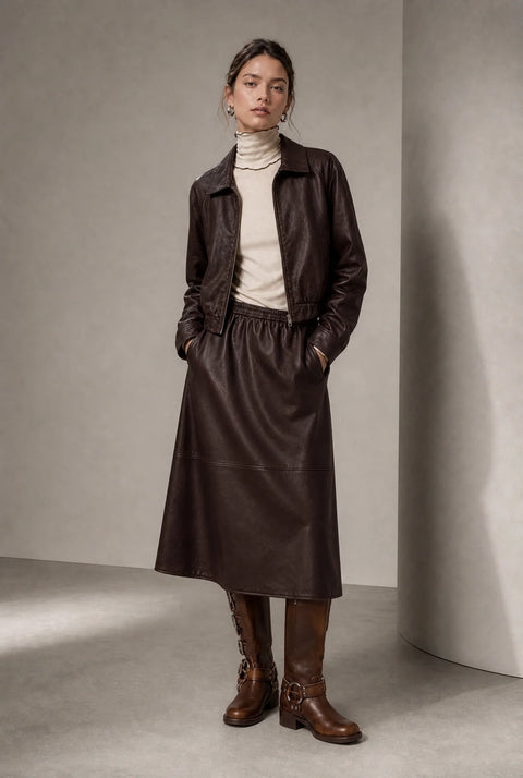Jane Lushka Polo Brown Bomber Jkt