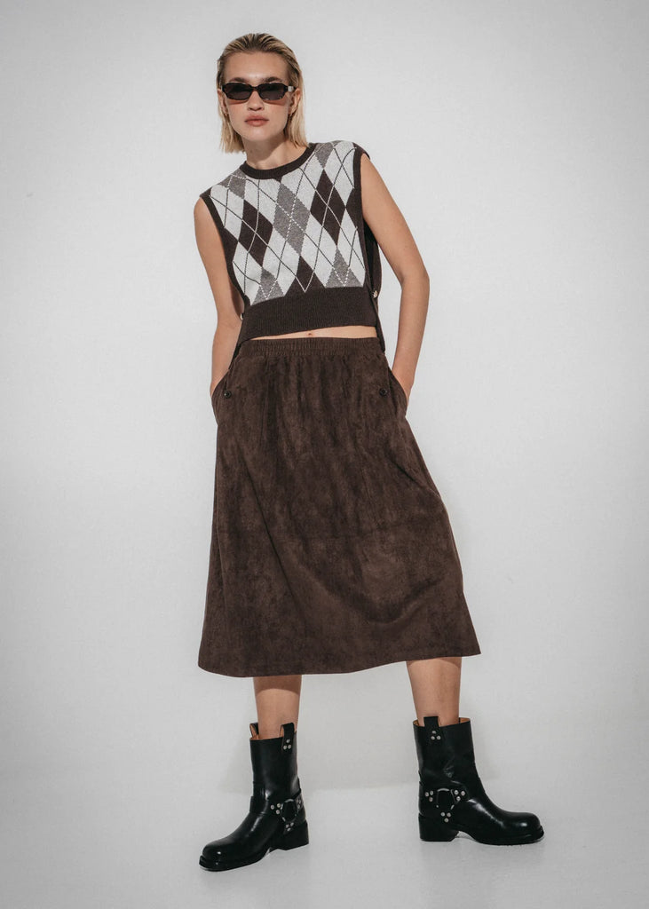 Jane Lushka Isla Suede Effect Skirt