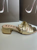 Repo 261081 Platino Low Gold Block Heel