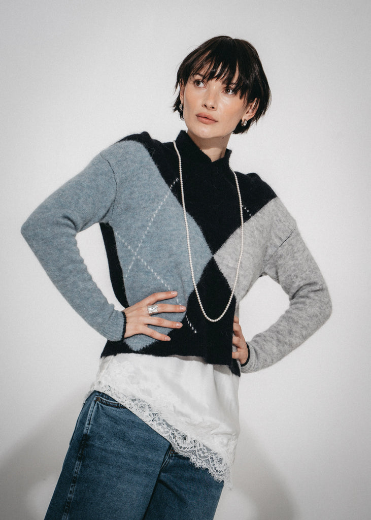 Jane Lushka Pullover Rhomboid Pattern