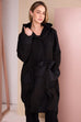 NAW26161 Jacquard Tie Front Coat