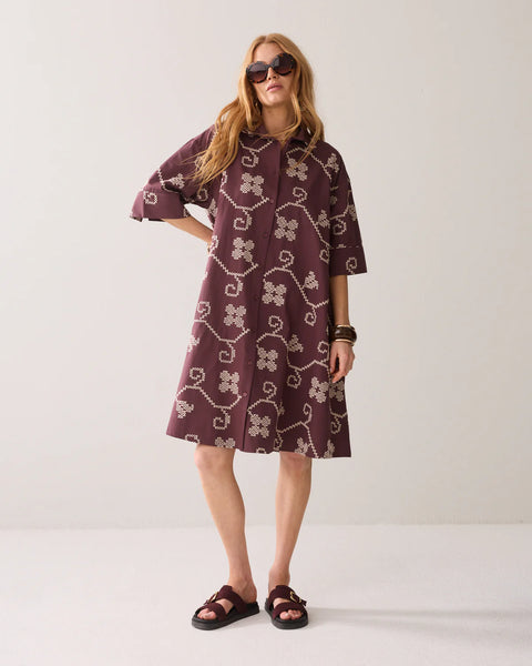 Summum Dress Cotton embroidered 5s1661