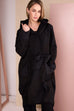 NAW26161 Jacquard Tie Front Coat