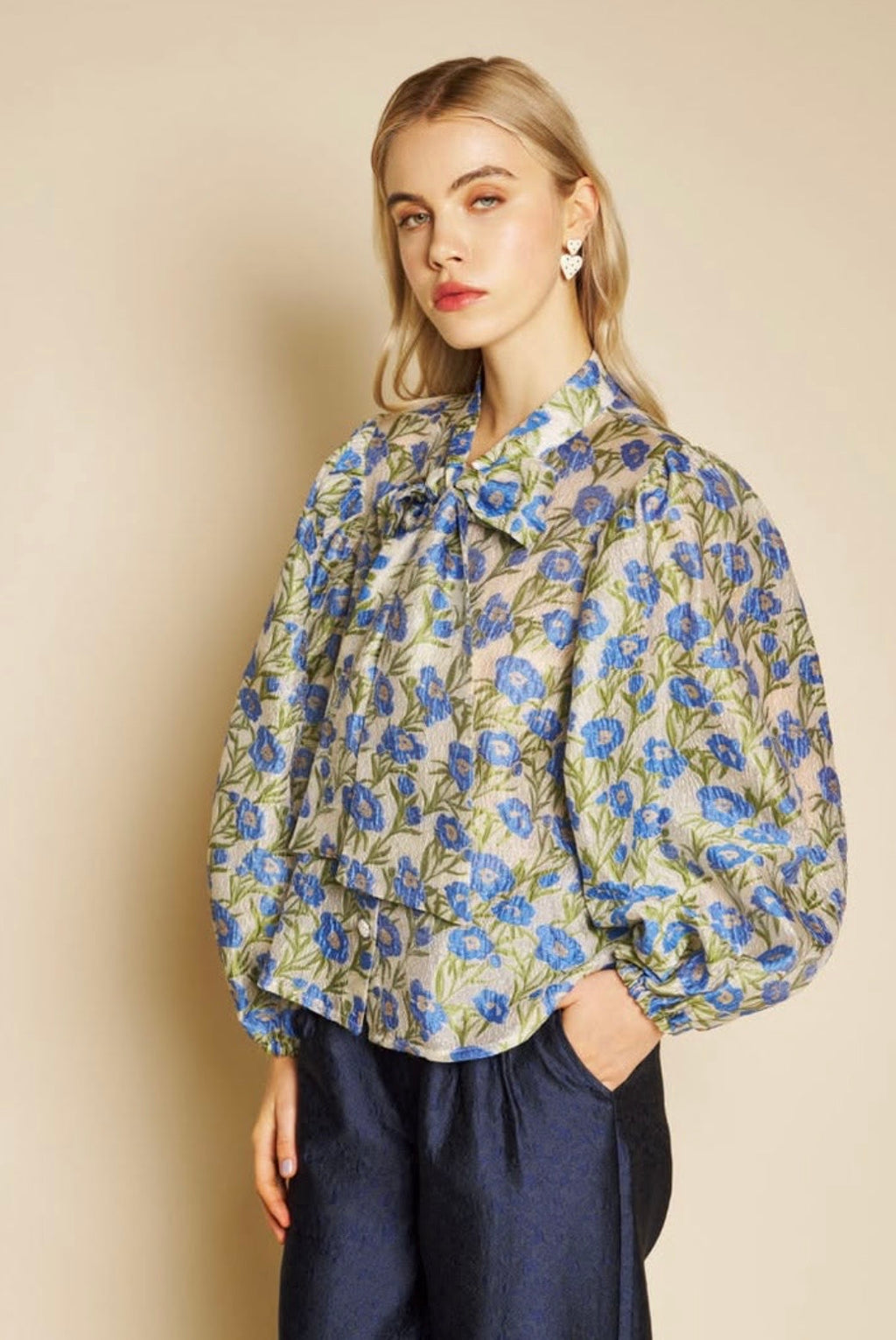Sister Jane Iris Jacquard Box Blouse