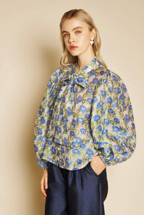 Sister Jane Iris Jacquard Box Blouse