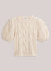 Summum Ivory Puff Sleeve Sweater
