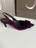 Lodi 261106 Burgundy velvet slingback