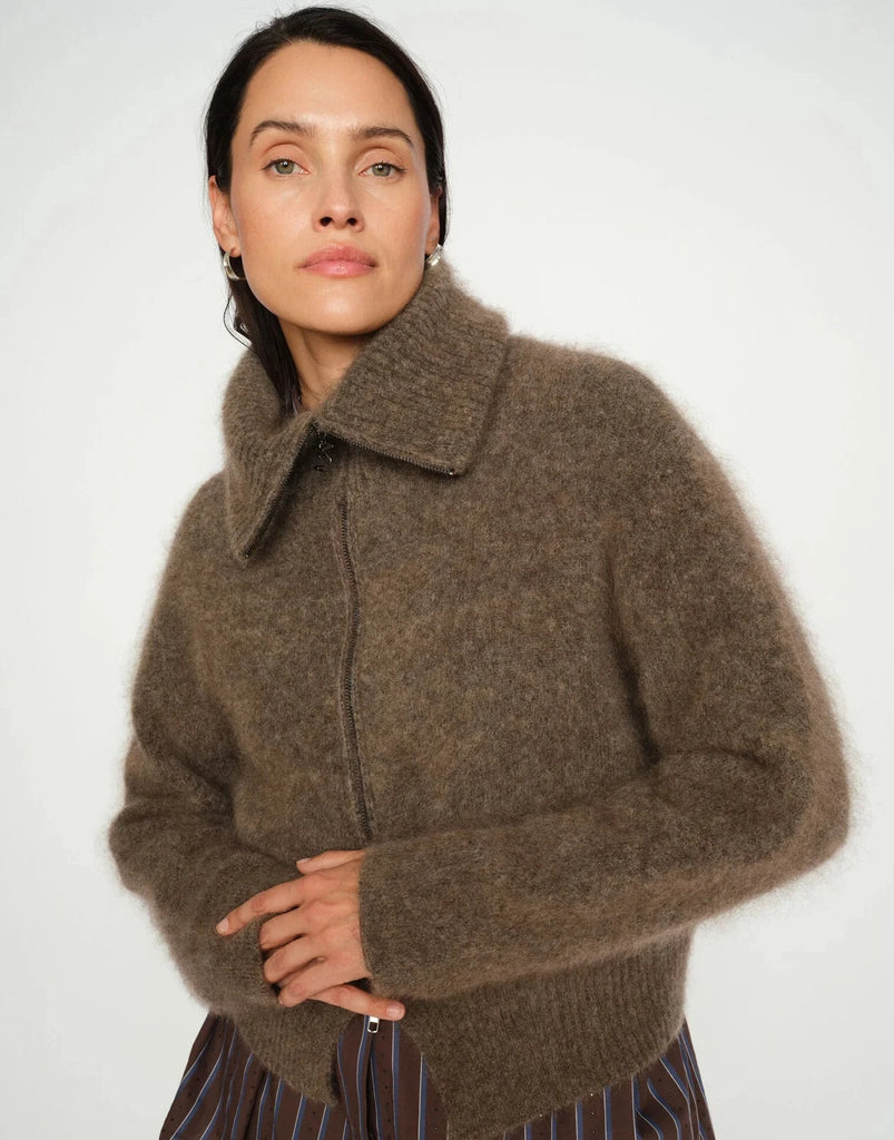 MMHulda Knit Zip Cardigan