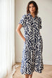 Peruzzi S26523 GEO BLOCK PRINT DRESS