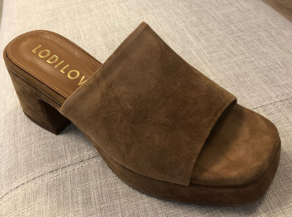 Lodi Taupe suede Mule 24081