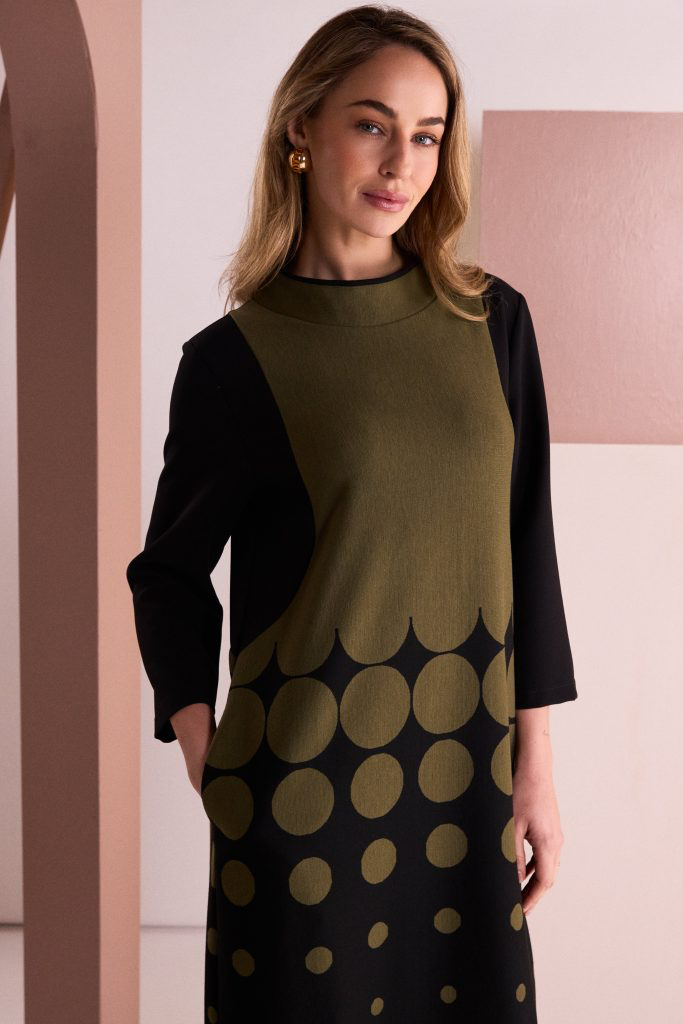 Naya NAW26268 Blk/Avo Dress
