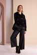 NAW26110 Leatherette Wide Leg Trs