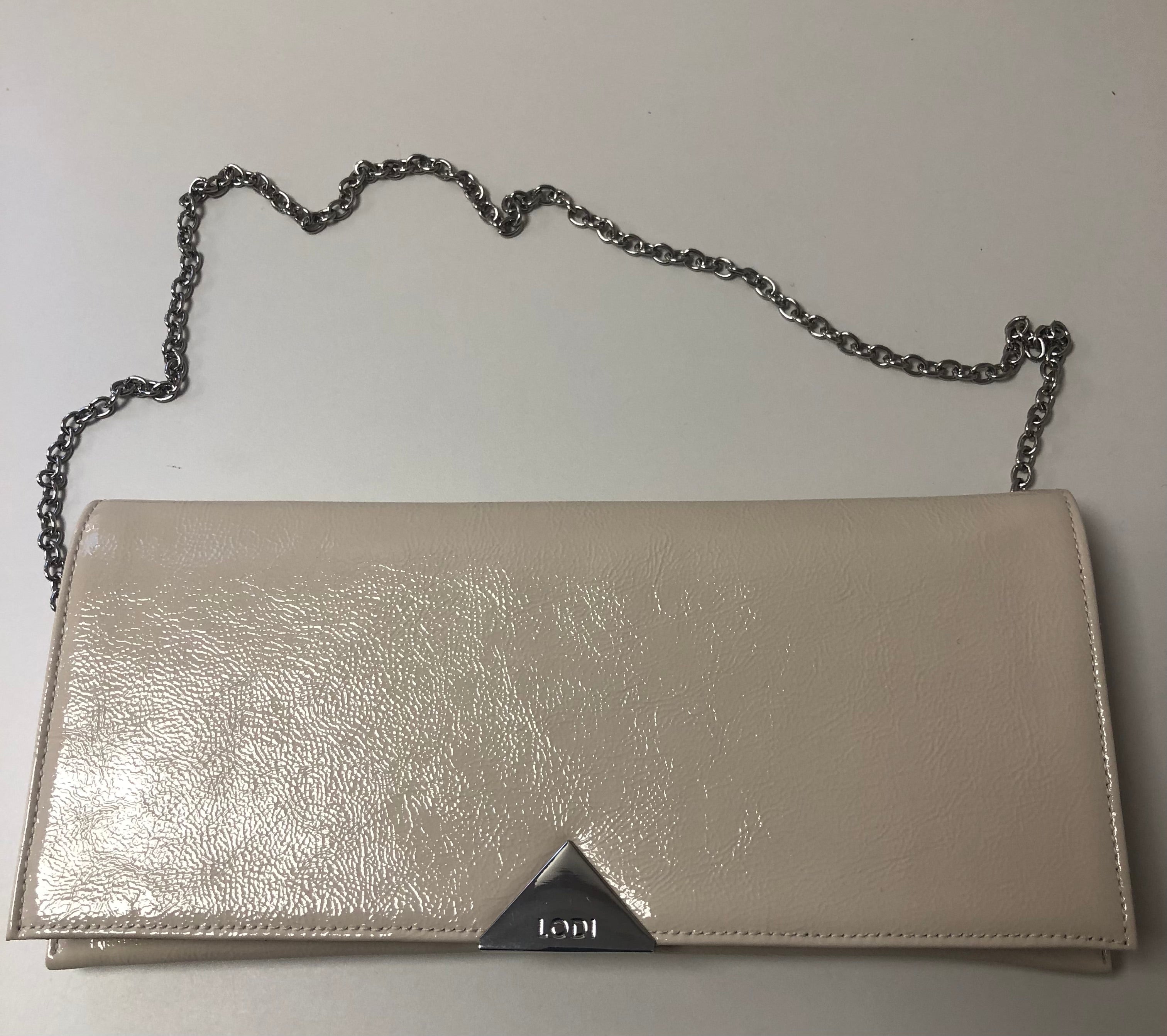 Lodi 25013 cream clutch bag