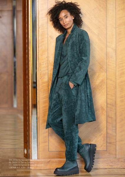 Ania SCHIERHOLT Jade green suede coat