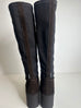Marco Moreo Black and Brown Knee High Boot