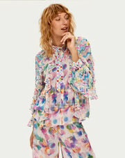 Me369 Holly Tie Neck Blouse