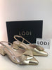 Lodi gold block heel 261005