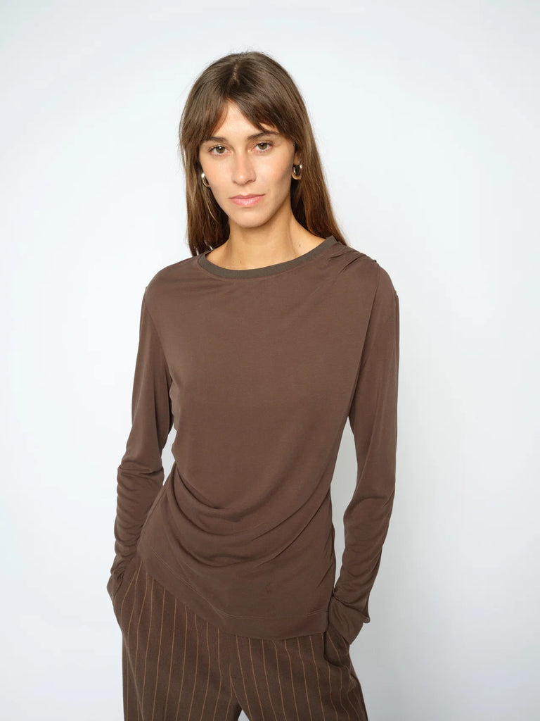 MMAmi O-LS Draped Tee Delicioso
