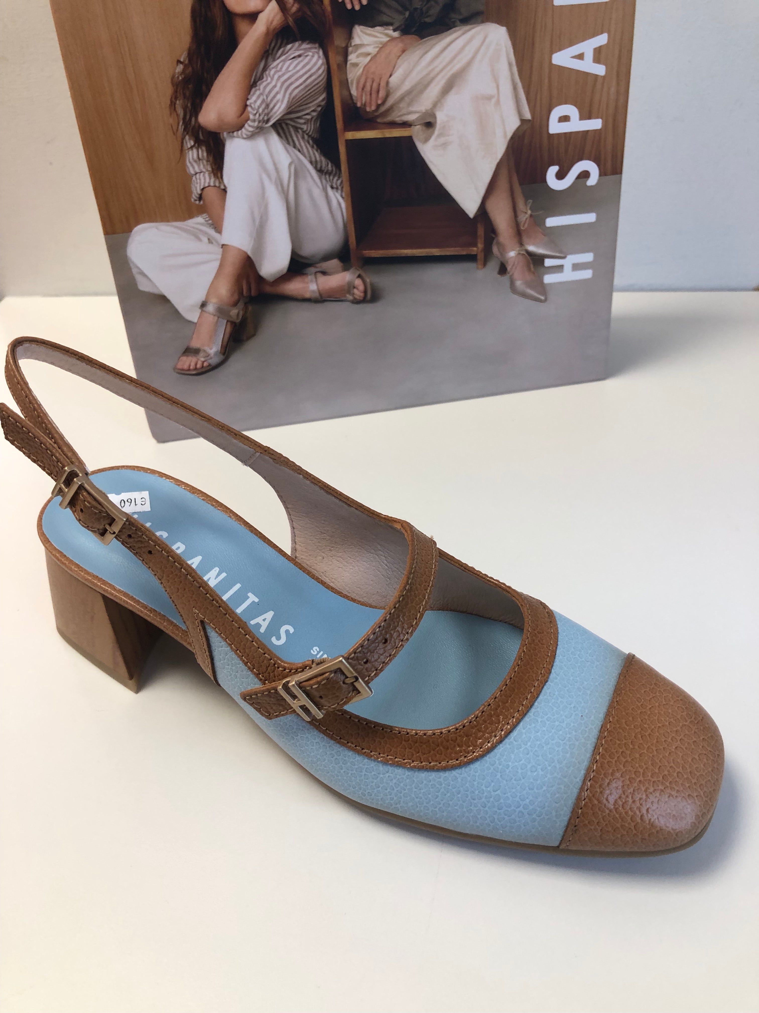 Hispanitas 25026 Blue/Beige Slingback