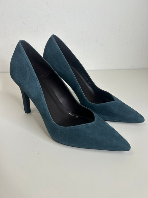 Lodi 261101 Dark Teal Suede Heel