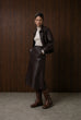 Jane Lushka Elle Brown Leather Skirt