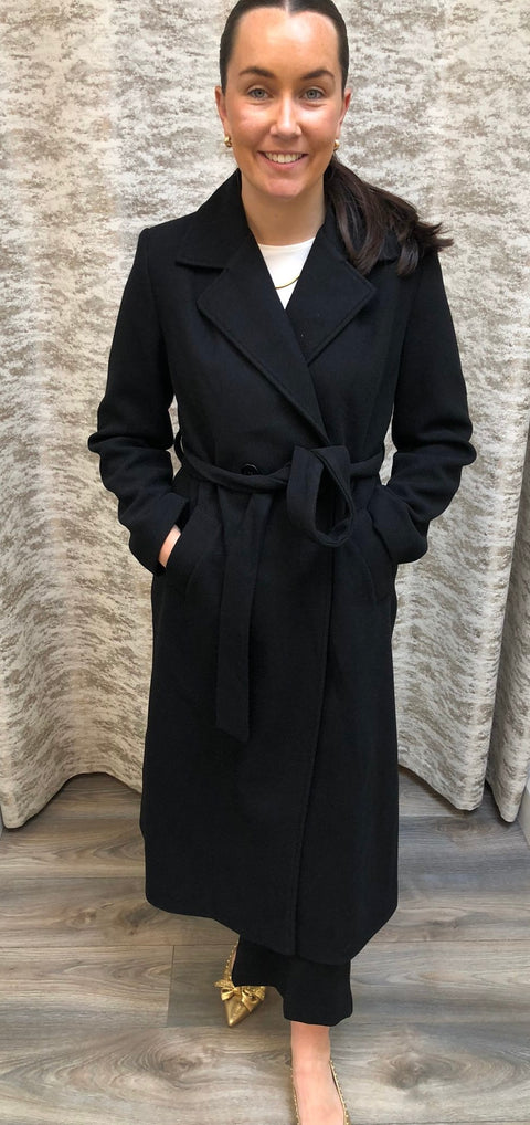 Kate Cooper Black wrap coat 103