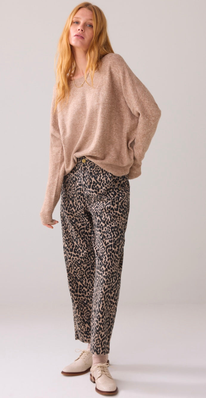 Summum leopard print mom pant