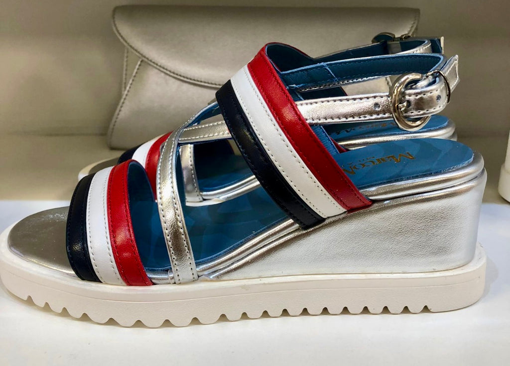 Marco Moreo Tri colour Wedge Sandal 24078