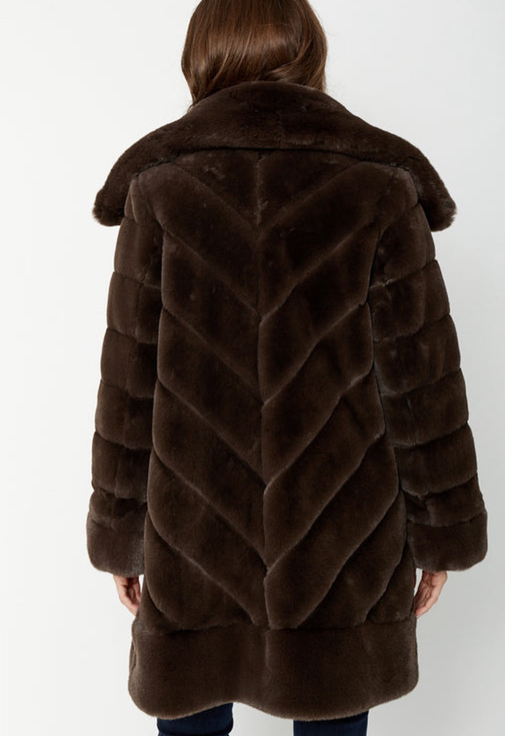 Joseph Ribkoff Brown Fur Coat 243904