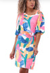 K Design A114 Dress off shoulder with design