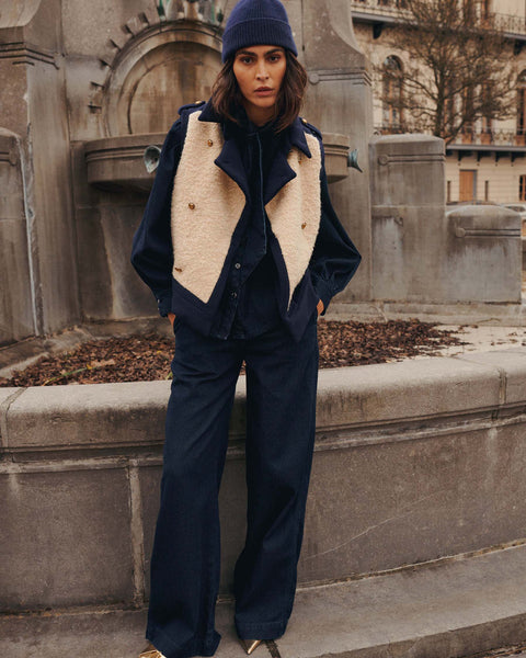 Summum Gilet in bouclé blend with wool