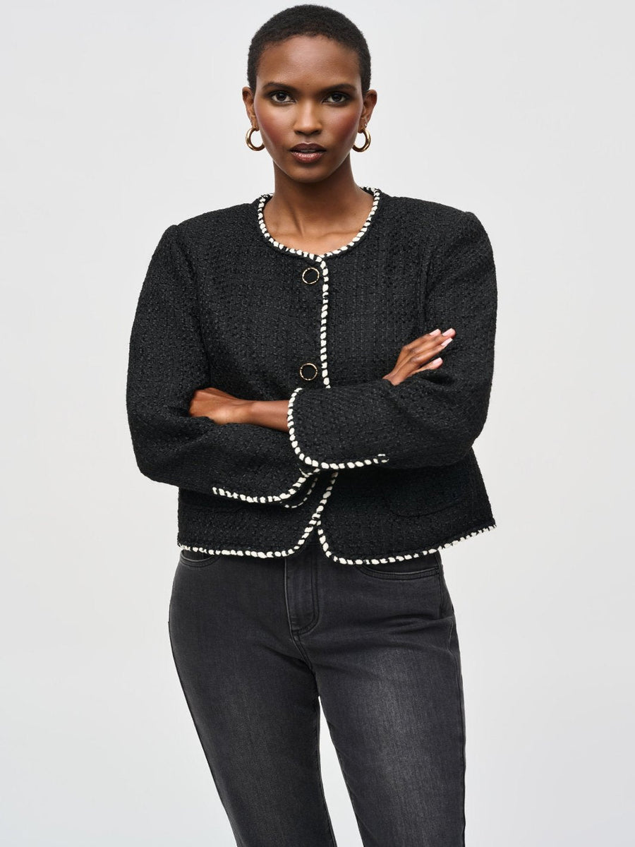 Joseph Ribkoff Black Boucle jacket 24911