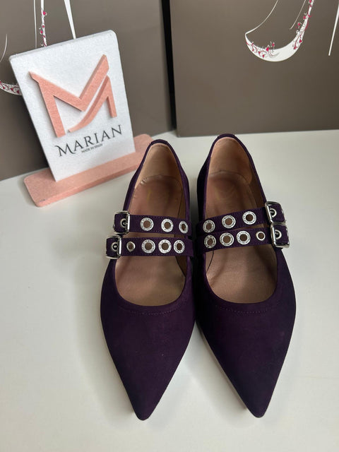 Marian 261131 Aubergine Mary Jane Shoe