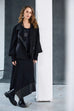 NAW25278-BLACK Angled hem  skirt