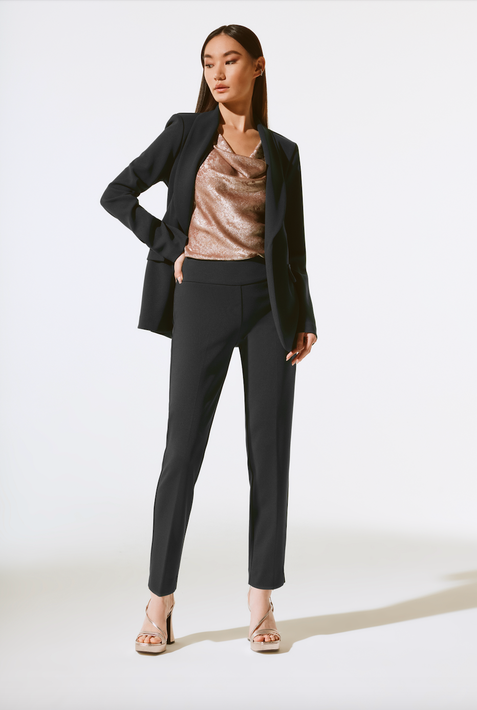 Joseph Ribkoff Black Crepe Pants 243745