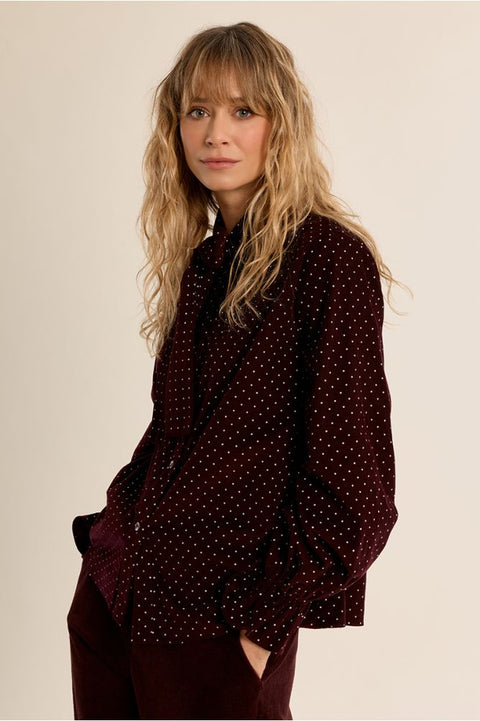 Molly Bracken P1906EN woven shirt dark red