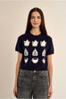 Molly Bracken LAF140EN knit sweater navy blue