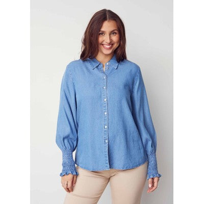 I Say Denim blue shirt