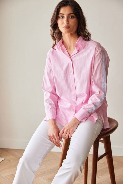 Peruzzi S26132 STRIPE SHIRT WITH CONTRAST