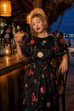 Emily Lovelock Christina Blk dress