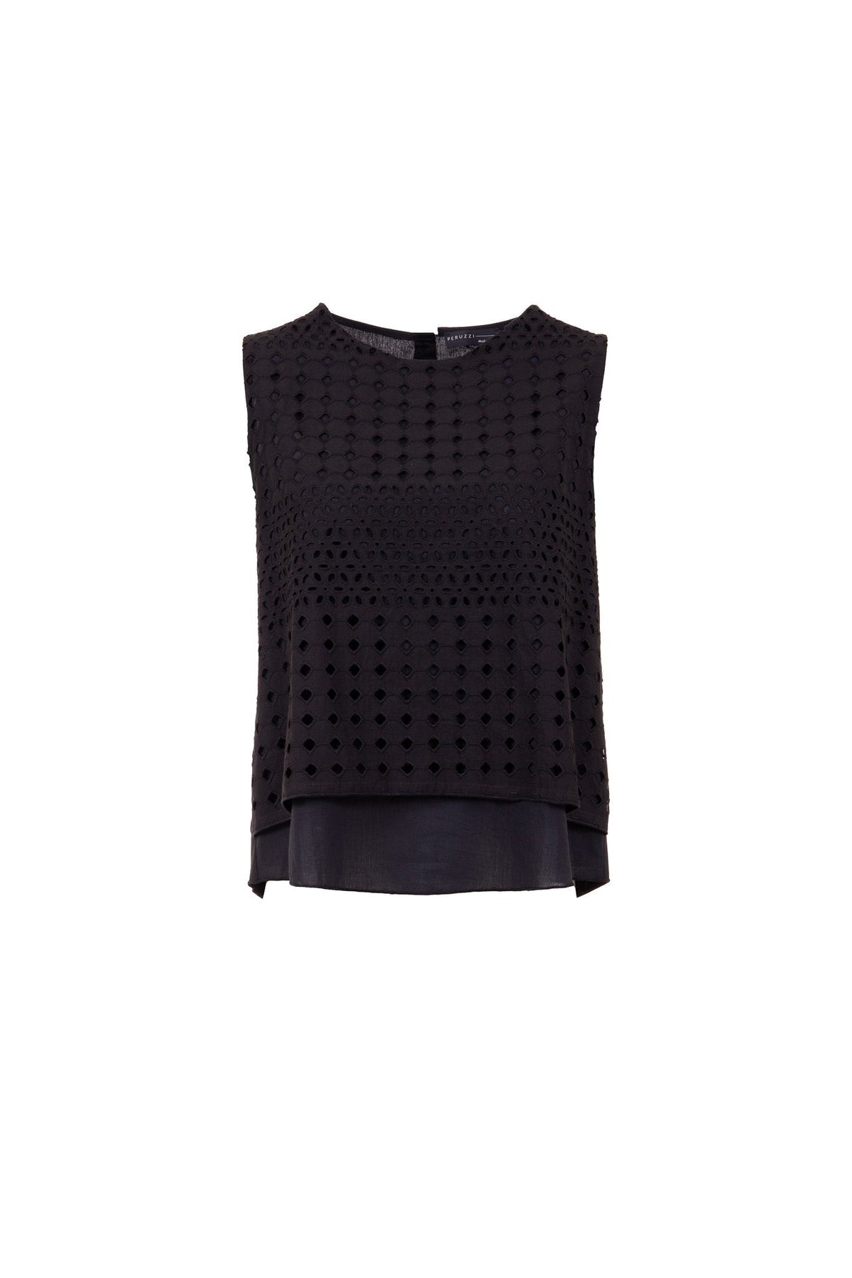 Peruzzi Broidere Black Top