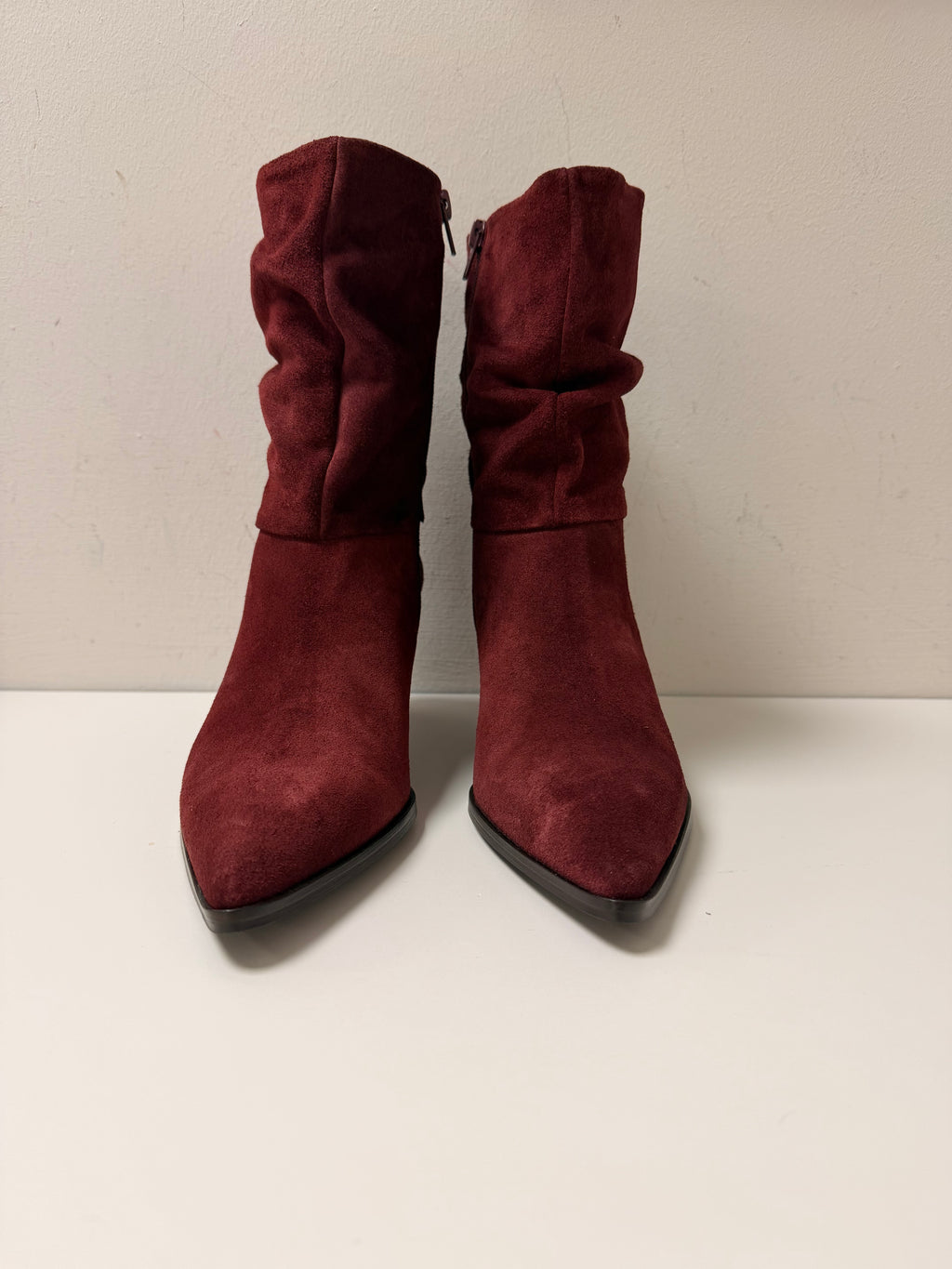 Marian Maroon suede slouch boot 261149